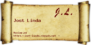 Jost Linda névjegykártya